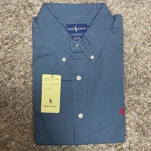 VTG NWT RALPH LAUREN BUTTON DOWN BLUE SIZE XXL